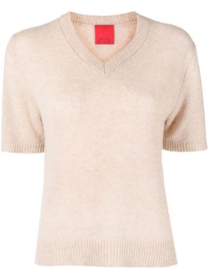 Кашмирен пуловер с v-образно деколте Cashmere In Love кафяво