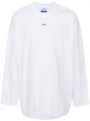 T-shirt aus baumwoll mit print Off-white weiß