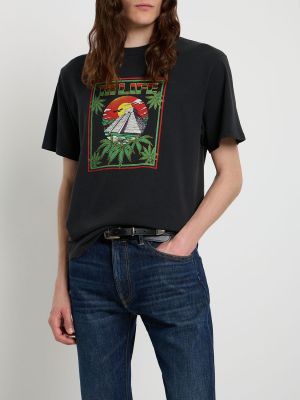 Džerzej bavlnené tričko s potlačou Re/done čierna
