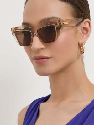 Okulary przeciwsłoneczne Bottega Veneta beżowe