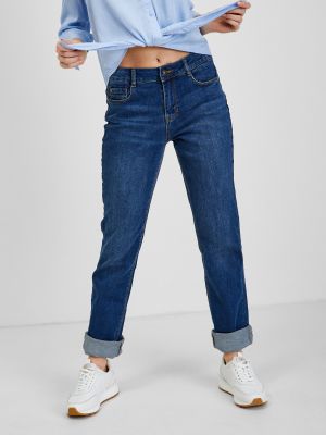 Slim fit priliehavé skinny fit džínsy Orsay modrá
