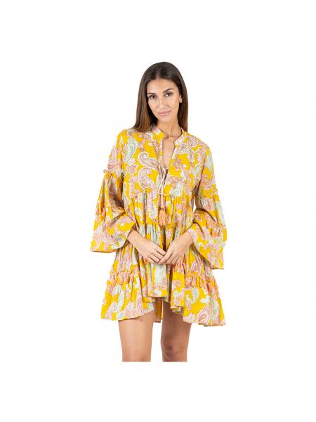 Mini šaty Isla Bonita By Sigris žluté
