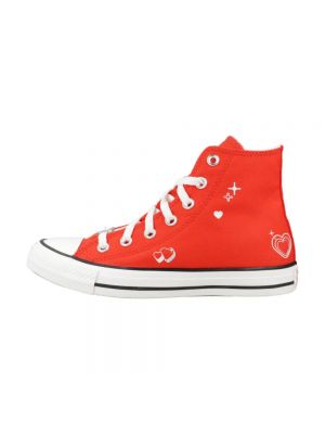Chaussures de ville à motif étoile de motif coeur Converse rouge