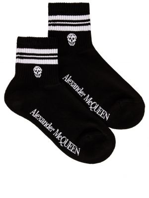 Носки Alexander Mcqueen Skull Stripe, Black & White