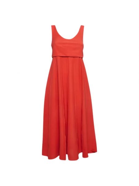 Jedwabna sukienka retro Hermès Vintage czerwona