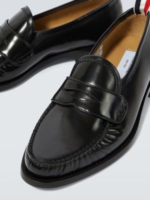 Δερμάτινα loafers Thom Browne μαύρο