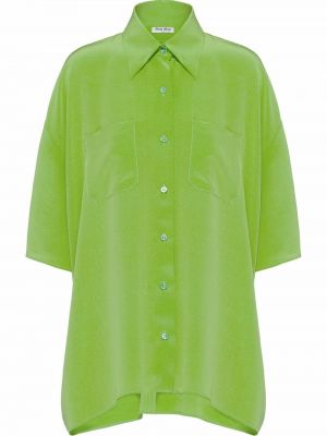 Oversize риза Miu Miu зелено