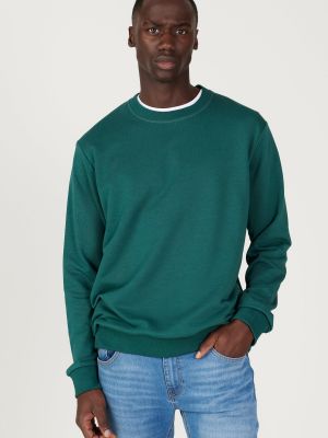 Kokvilnas džemperis bez kapuces Ac&co / Altınyıldız Classics zaļš