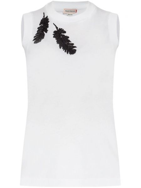 Gennemsigtig tanktop Alexander Mcqueen hvid