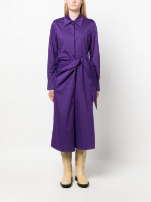 Bavlněné midi šaty Luisa Cerano fialové