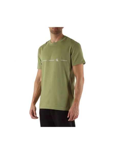 T-shirt mit kurzen ärmeln mit rundem ausschnitt Calvin Klein Jeans grün