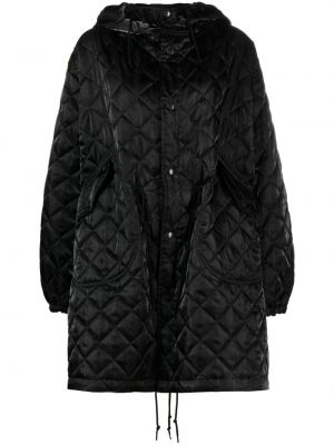 Dygsniuotas paltas su gobtuvu Junya Watanabe juoda
