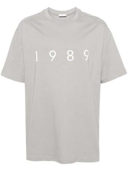 Raštuotas medvilninis marškinėliai 1989 Studio pilka