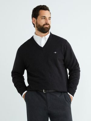 Jersey de lana de algodón de tela jersey Gant azul