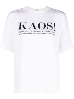 Krepp t-shirt mit print Moschino