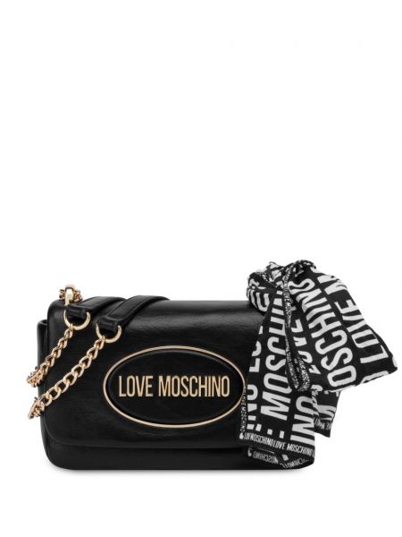 Imiteret læder læder taske Love Moschino sort