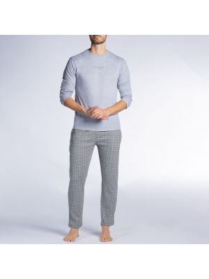 Pijama manga larga de cuello redondo Dodo gris