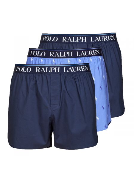 Bokserki plecione Polo Ralph Lauren niebieskie