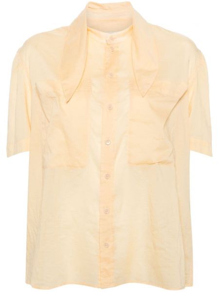 Bavlněná košile Lemaire žlutá