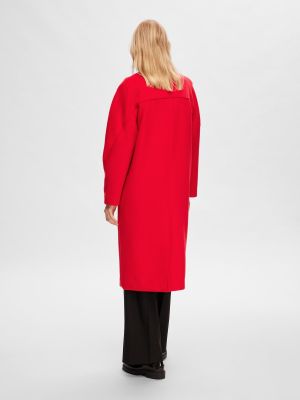 Manteau Selected Femme rouge