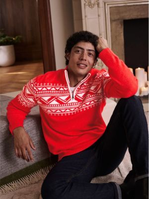 Норвежский свитер John Baner Jeanswear красный