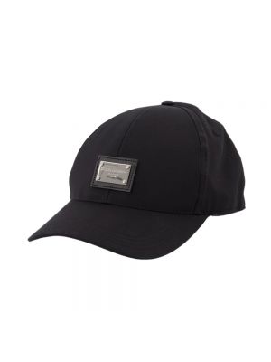 Cappello con visiera di cotone Dolce & Gabbana nero