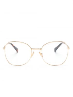 Okulary korekcyjne Miu Miu Eyewear złote