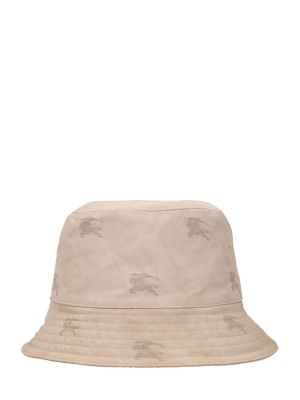 Bavlněný klobouk Burberry béžový