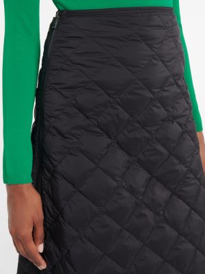 Pikowana spódnica midi z wysoką talią Moncler czarna