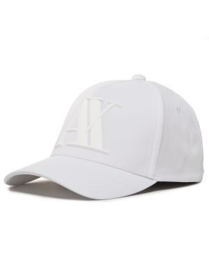 Cappello con visiera di cotone Armani Exchange bianco