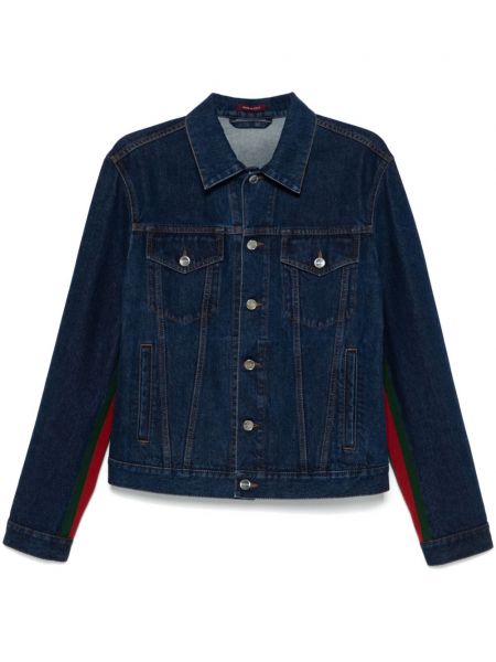 Stribet denimjakke Gucci blå