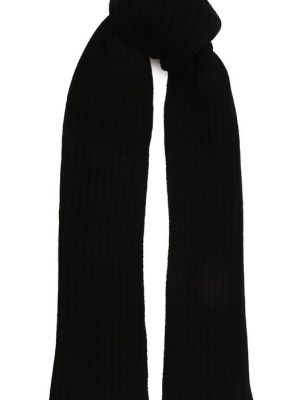 Кашемировый шерстяной шарф Rick Owens черный