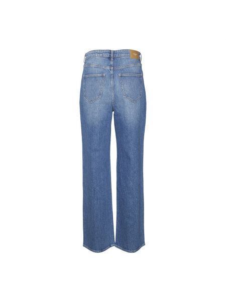 Прямые джинсы с высокой талией свободного кроя Vero Moda синие
