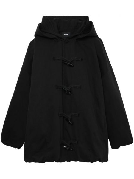 Kabát s kapucňou We11done čierna