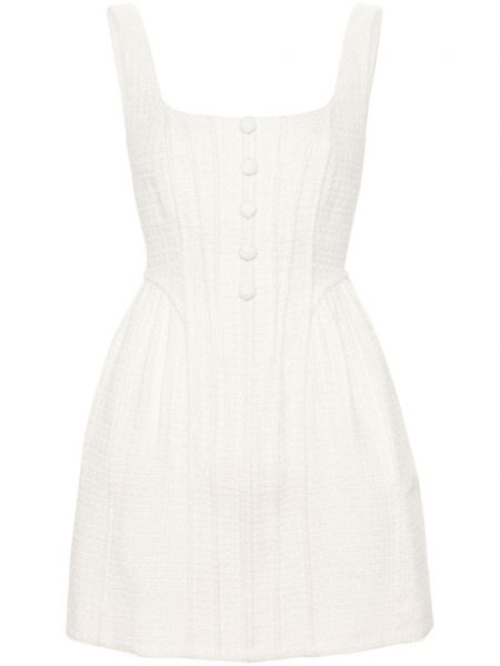 Φόρεμα tweed Self-portrait λευκό