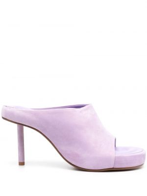 Zomšinės sandalai Jacquemus violetinė