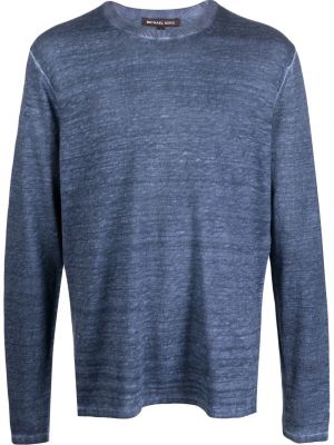 Меланжов пуловер Michael Kors синьо