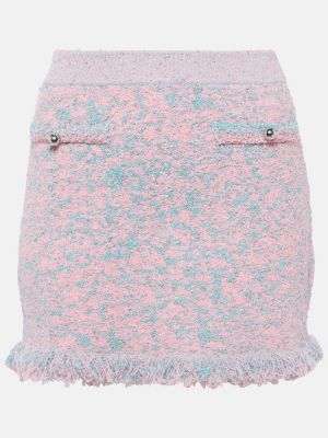 Mini falda de tweed Rabanne rosa