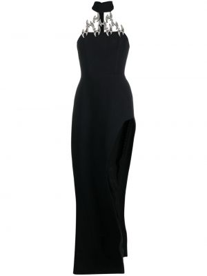 Βραδινό φόρεμα με πετραδάκια David Koma μαύρο