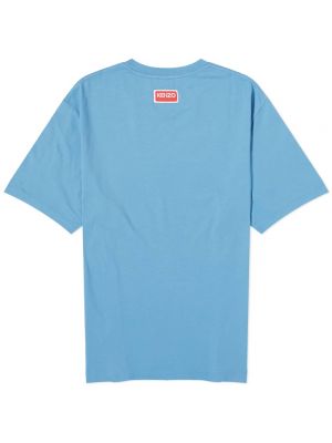 Классическая футболка Kenzo со слоном голубой
