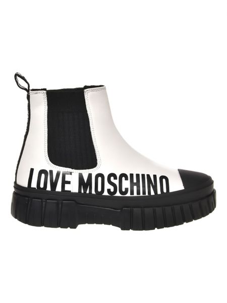 Кожаные ботинки челси Love Moschino черные