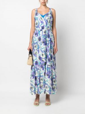 Květinové midi šaty s potiskem Dvf Diane Von Furstenberg bílé