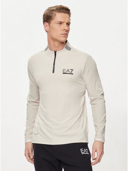 T-shirt a maniche lunghe Ea7 Emporio Armani grigio