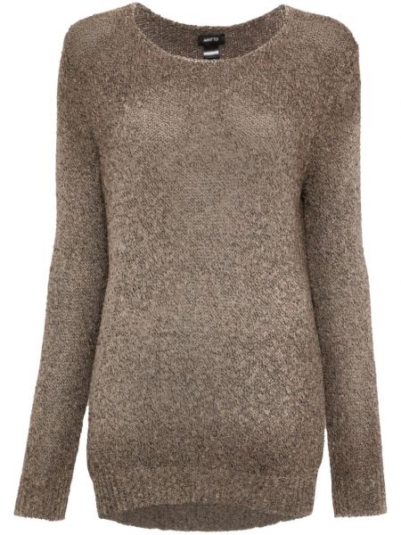 Chunky дълъг пуловер Avant Toi кафяво