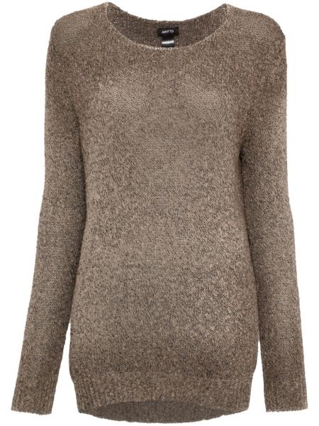 Chunky langer pullover Avant Toi braun