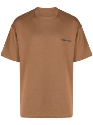 T-shirt con stampa A-cold-wall* marrone