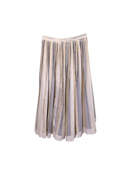 Jedwabna spódnica retro Prada Vintage beżowa