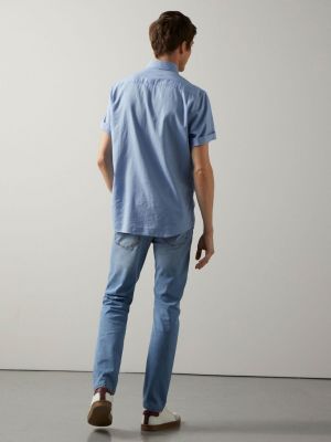 Сорочка з коротким рукавом Pierre Cardin блакитна