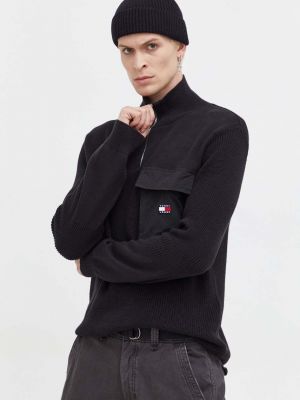 Bavlněný svetr Tommy Jeans černý