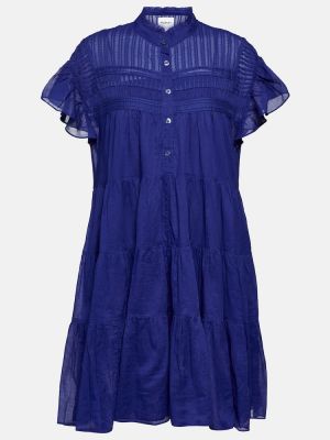 Βαμβακερή φόρεμα Marant Etoile μπλε